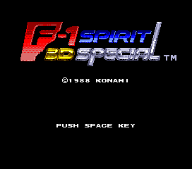 MSX2+専用ソフト　F-1スピリット 3Dスペシャル F-1 Spirit 3D Special (MSX2+, PSG) (MSX2) (gamerip) (1988